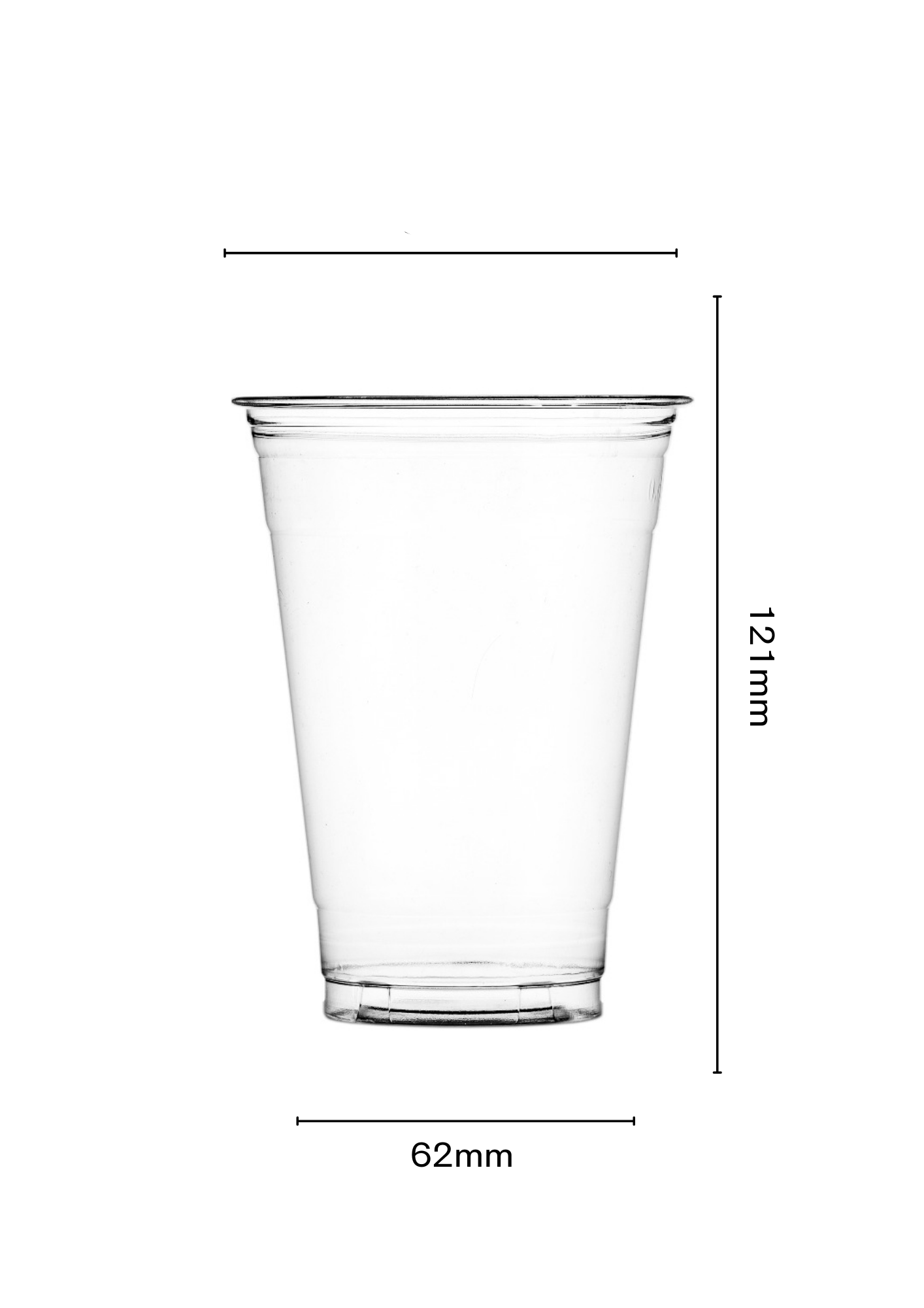 16oz Clear PET Smoothie Cups - 1000pcs 95mm