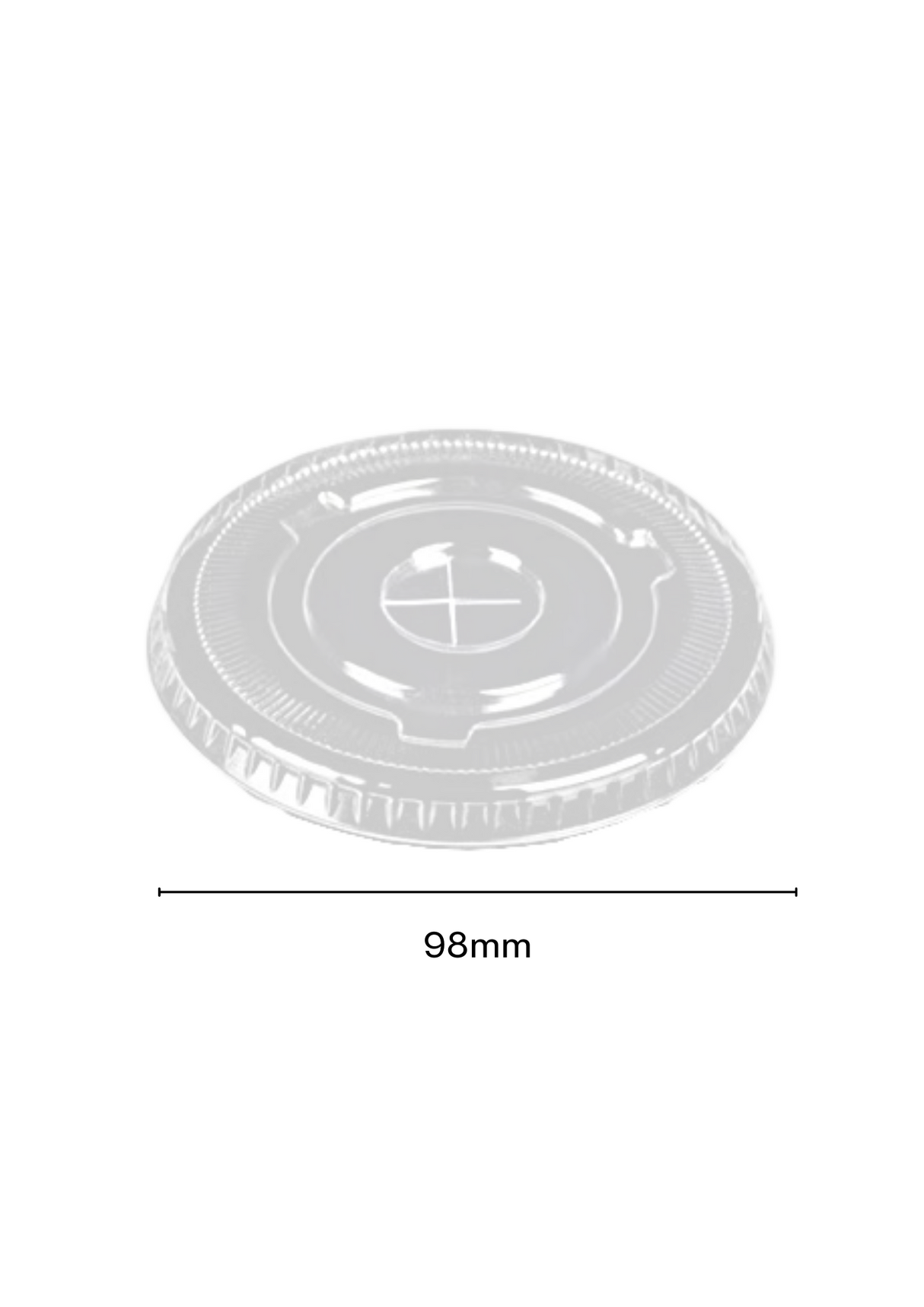 98mm PET Cup Lids - 1000pcs