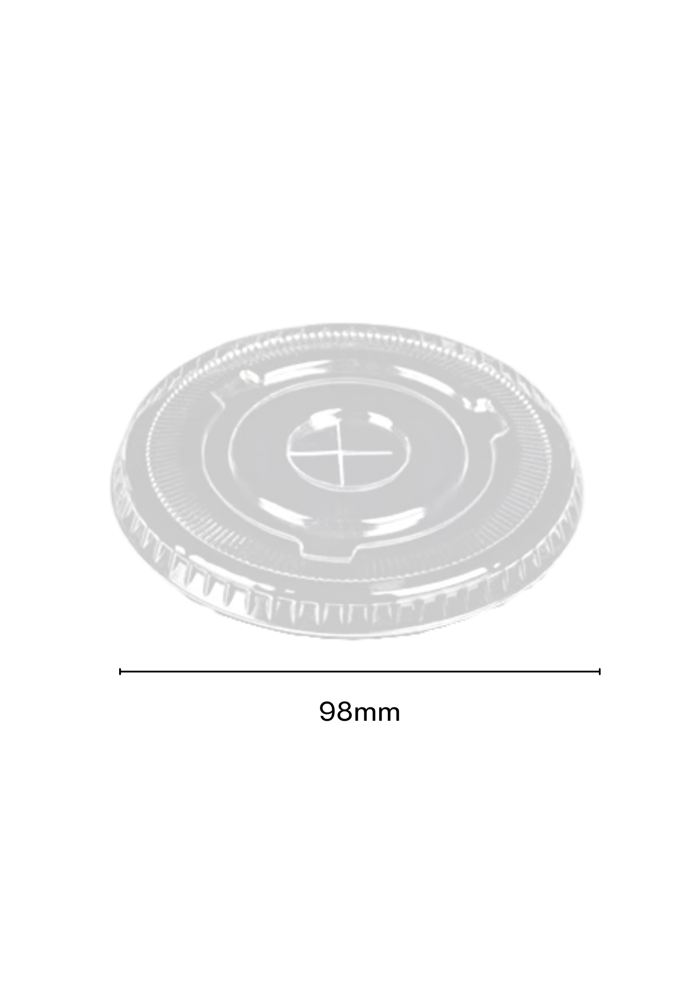 98mm PET Cup Lids - 1000pcs