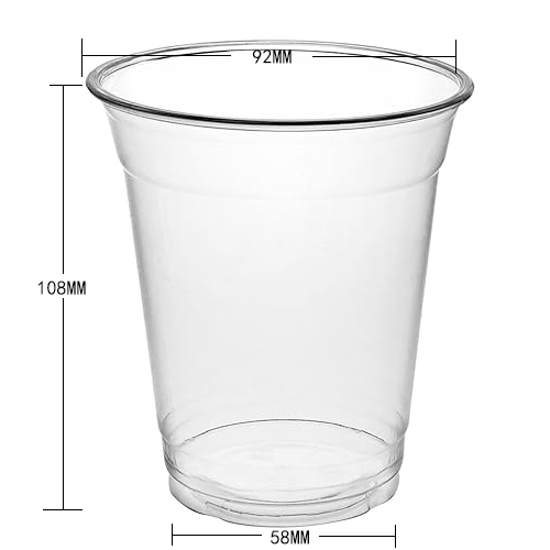 12oz Clear PET Smoothie Cups - 1000pcs 92mm