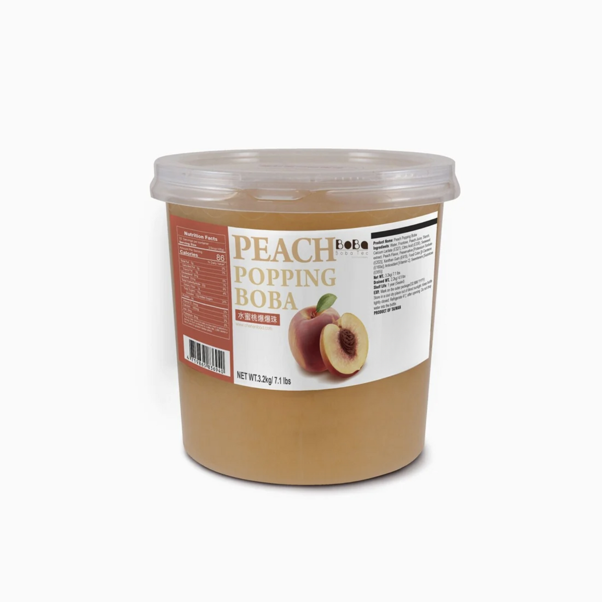 Boba Tea Company Popping Boba - Peach 3.4kg