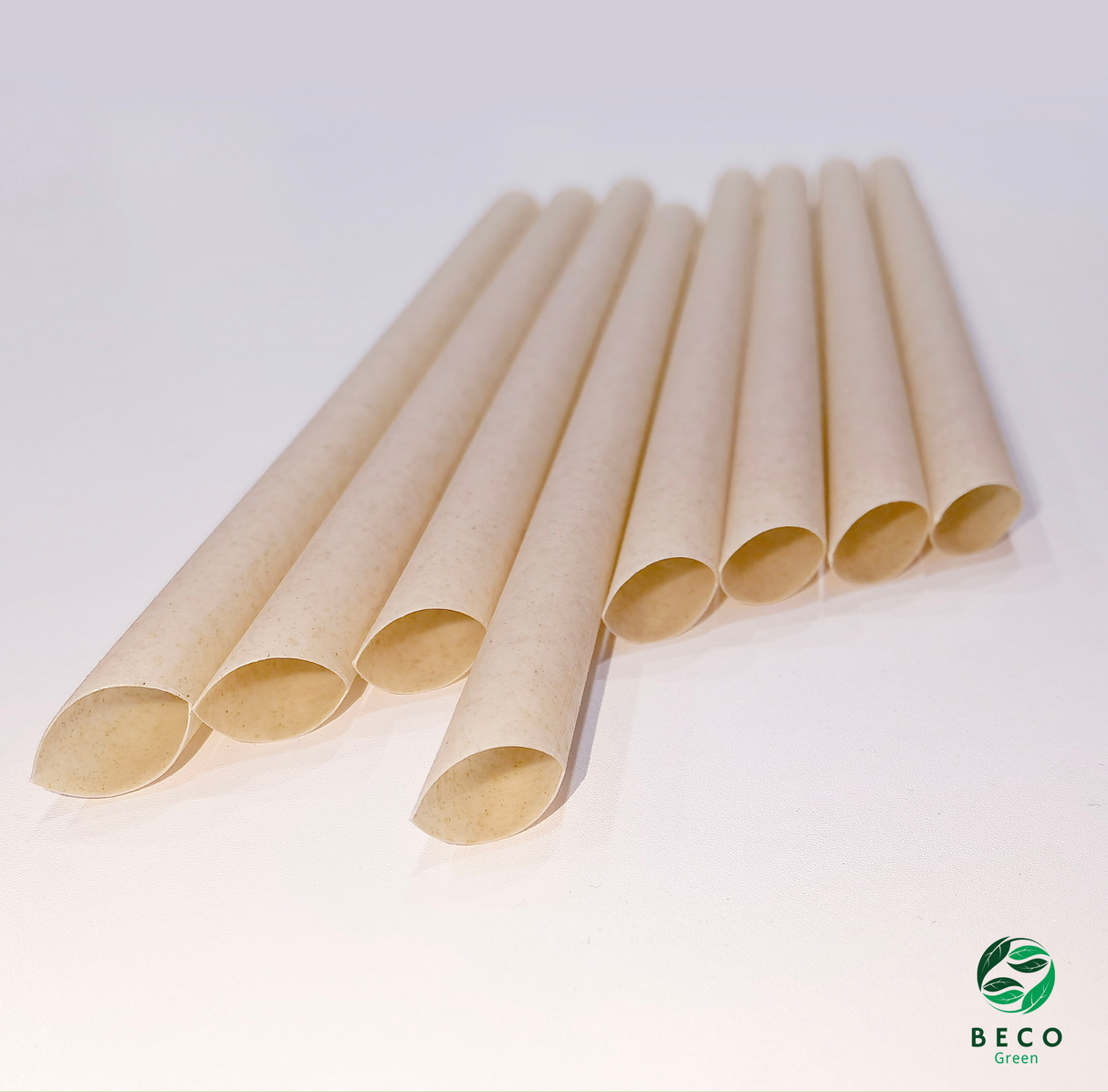 BECO Green Sugarcane Bagasse Fibre ZERO Plastic Bubble Tea Straws