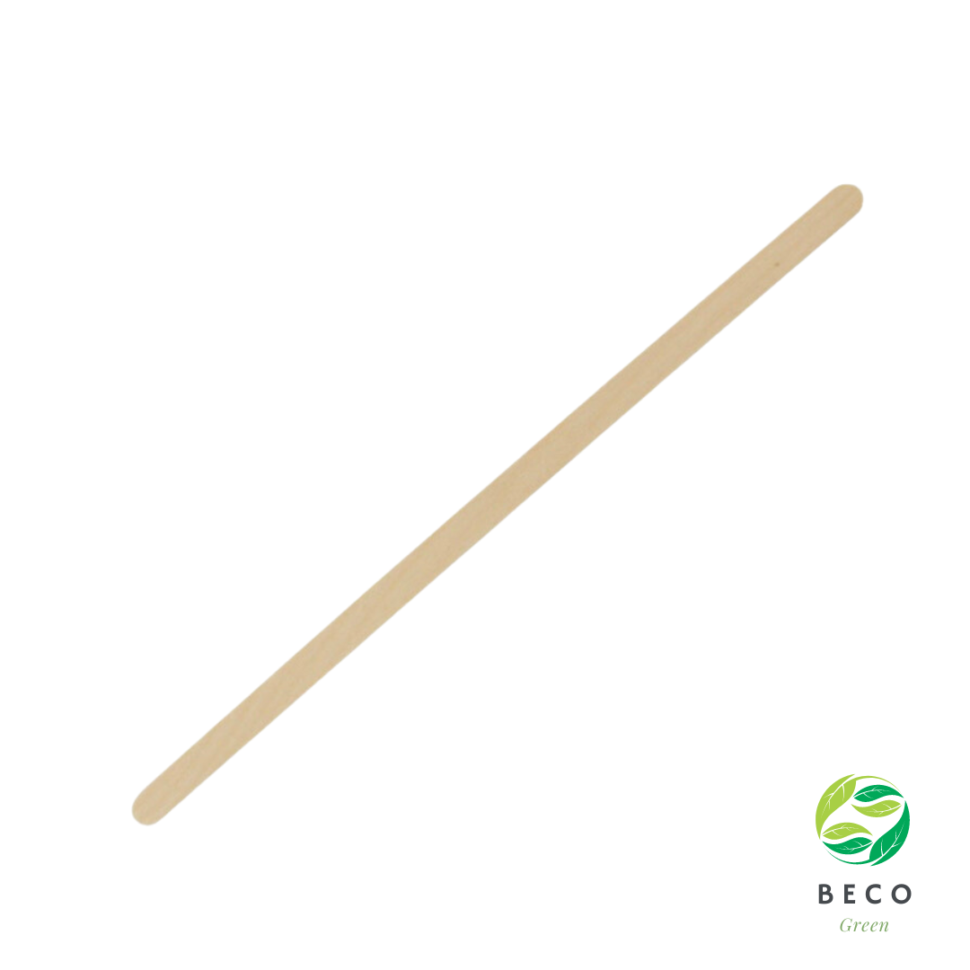 BECO Green Bamboo Round Head Coffee Stirrers