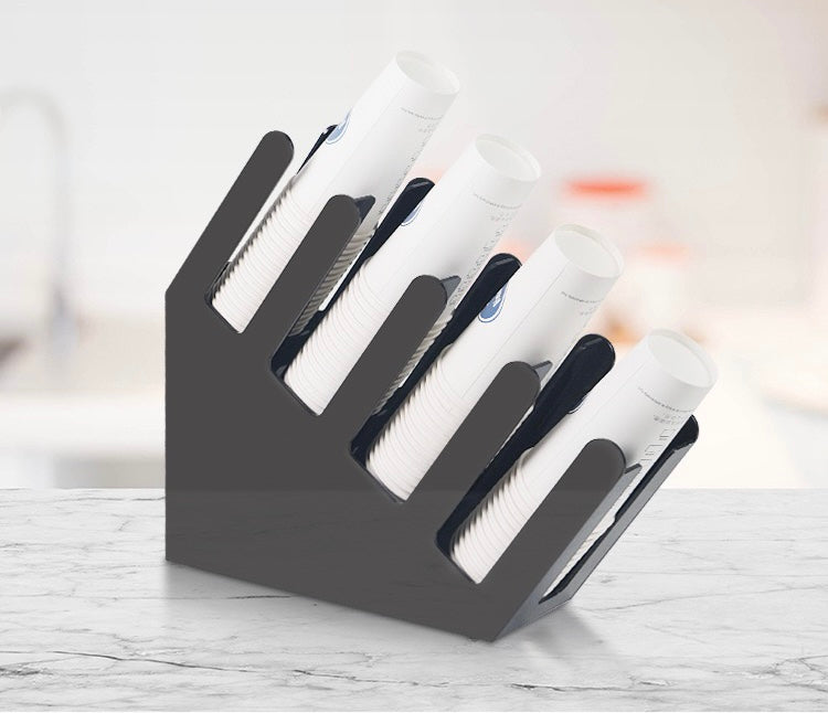 4 Stacks Paper Cup Lid Holder