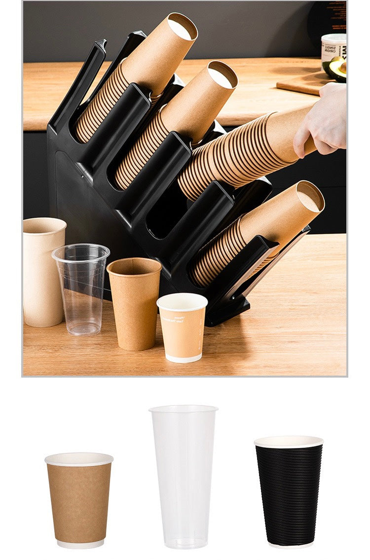 4 Stacks Paper Cup Lid Holder