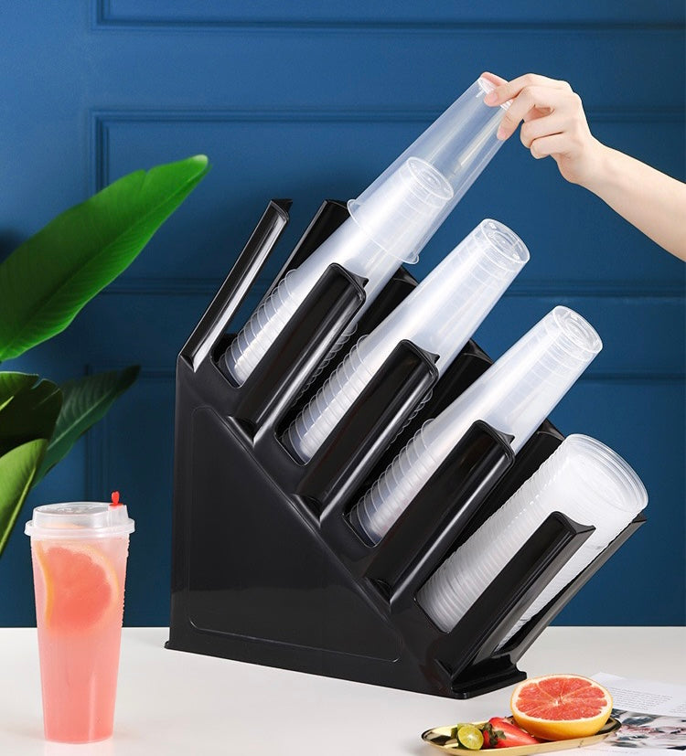 4 Stacks Paper Cup Lid Holder