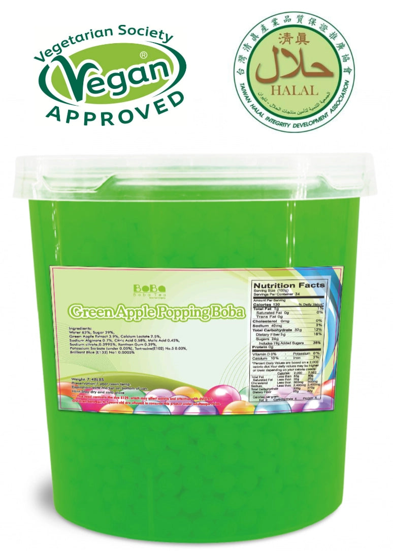 Boba Tea Company Popping Boba - Green Apple 3.4kg