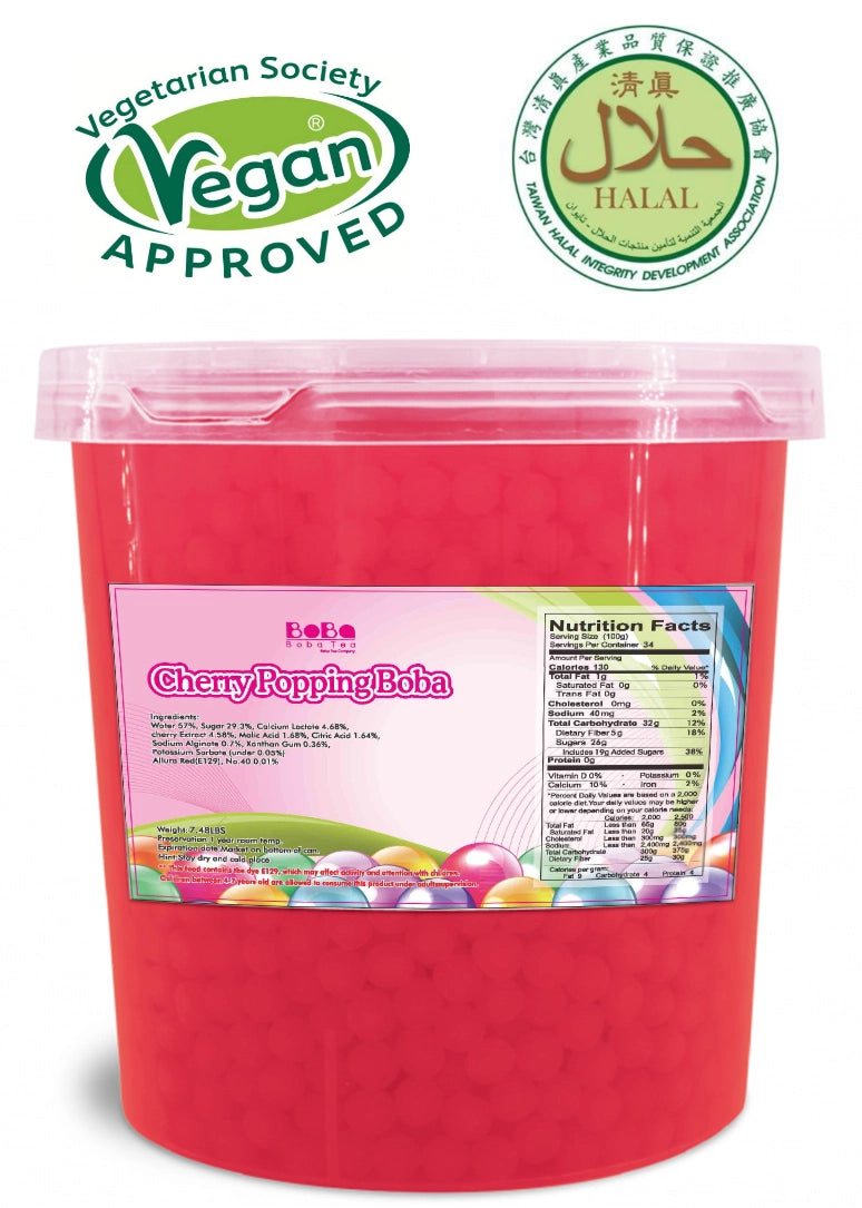 Boba Tea Company Popping Boba - Cherry 3.4kg