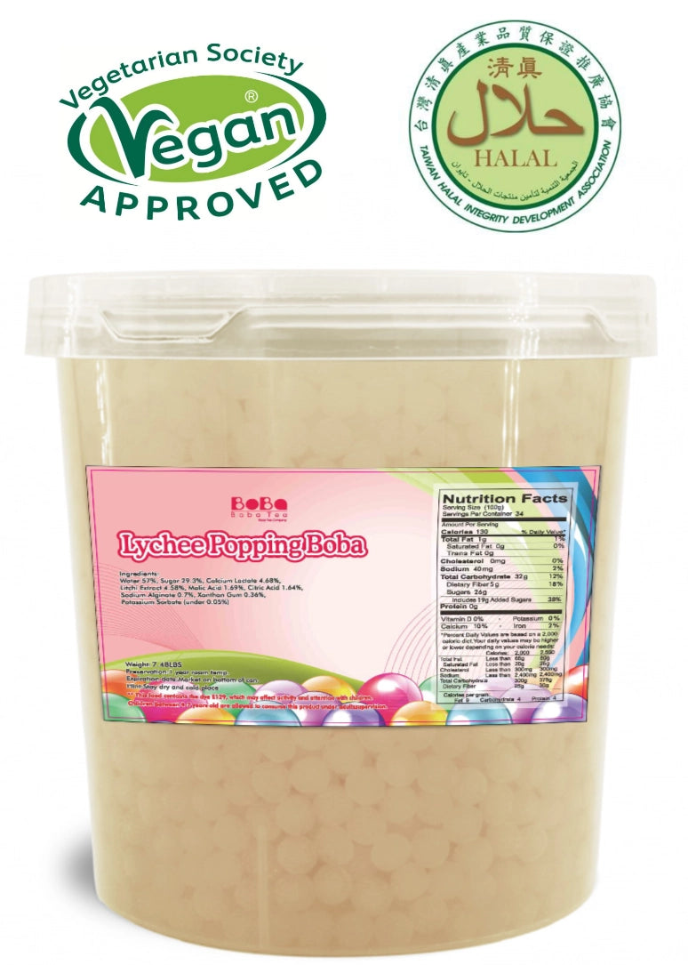 Boba Tea Company Popping Boba - Lychee 3.4kg