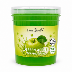 Boba Queen Green Apple Popping Boba — 1.3kg Tub