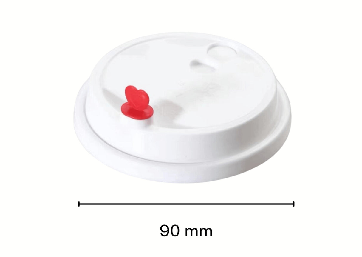 90mm PP White Skinny Lids - 1000pcs