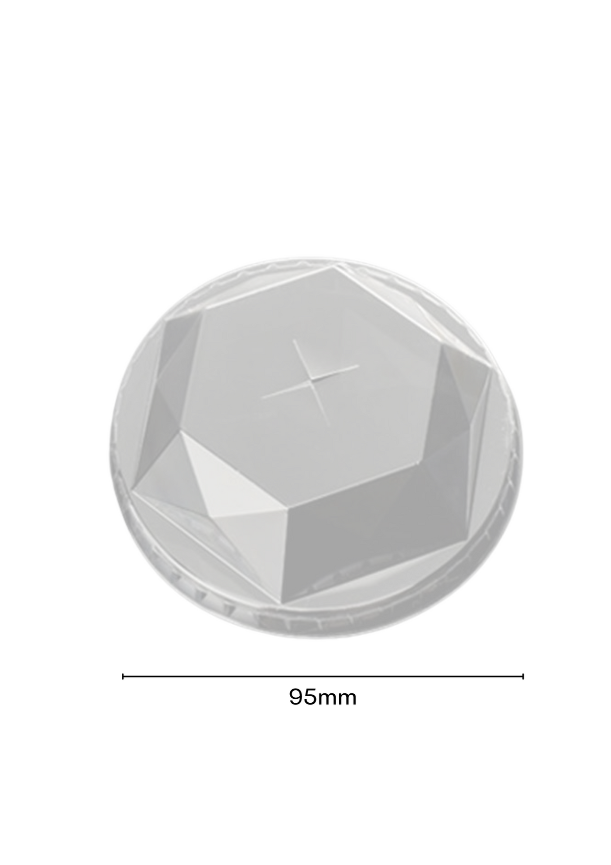95mm PP Diamond cup Lids - 1000pcs