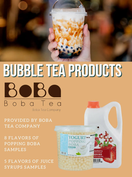 We have 8 flavours of popping boba and juices in stock now!