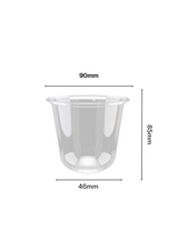 90mm PP 360ml U-Shape Chubby Cups diagram