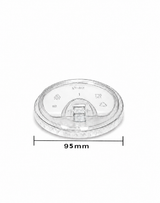 95mm PET Straw-less Sip Lid (Clear)