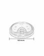 92mm PET strawless sip lid, clear, case of 1000