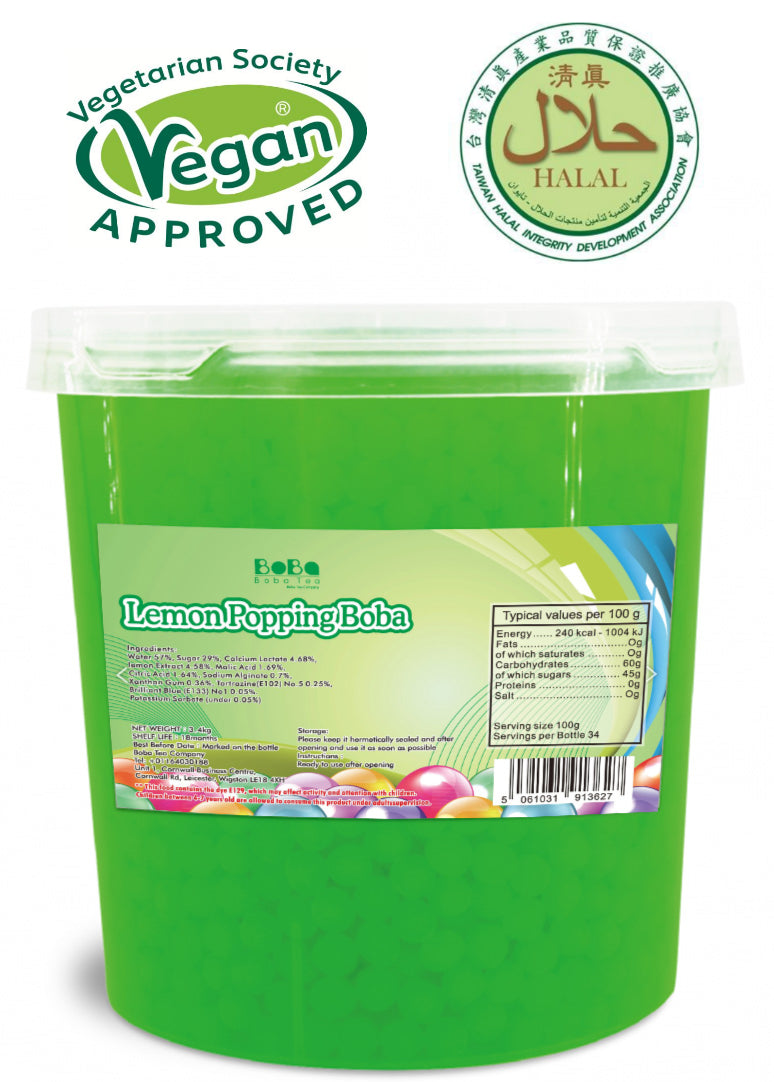 Popping Boba - LIME 3.4kg wholesale boba for UK bubble tea cafes
