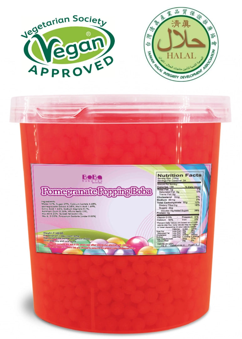 Boba Tea Company Popping Boba - Pomegranate 3.4kg