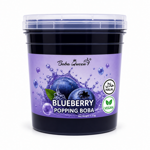 Boba Queen Blueberry Popping Boba — 1.3kg Tub