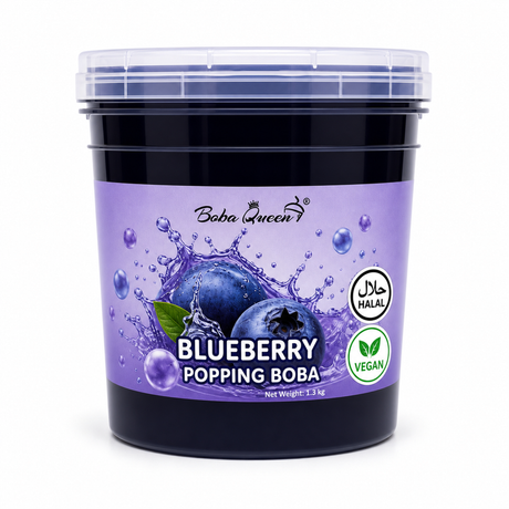 Boba Queen Blueberry Popping Boba 1.3kg white background product image