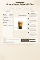 Recipe brown-sugar-boba-milk-tea: How to make Brown Sugar Boba Milk Tea using Boba Tea Company Tapioca Pearl 9.5mm - 3kg