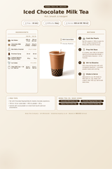 Recipe iced-chocolate-milk-tea: How to make Iced Chocolate Milk Tea using Boba Tea Company Popping Boba - Chocolate 3.4kg