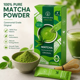 Matcha One 100% pure ceremonial grade original, 7 sticks x 3g, halal, vegan, gluten free, sugar free