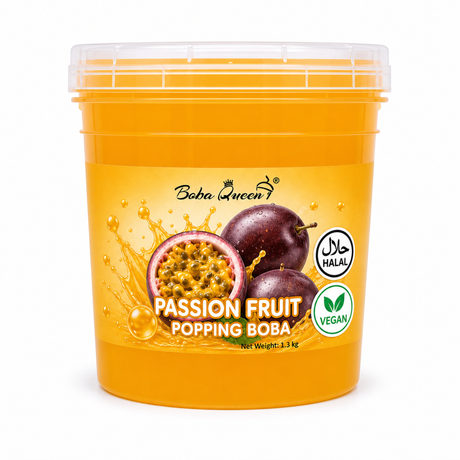 Boba Queen Passion Fruit Popping Boba 1.3kg white background product image