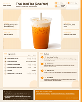 Recipe thai-iced-tea-cha-yen: How to make Thai Iced Tea Cha Yen using Boba Tea Thai Milk Tea Powder (3in1) - 1kg