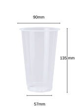 500ML Bubble Tea Hard Premium PP 90mm Cups - 500pcs