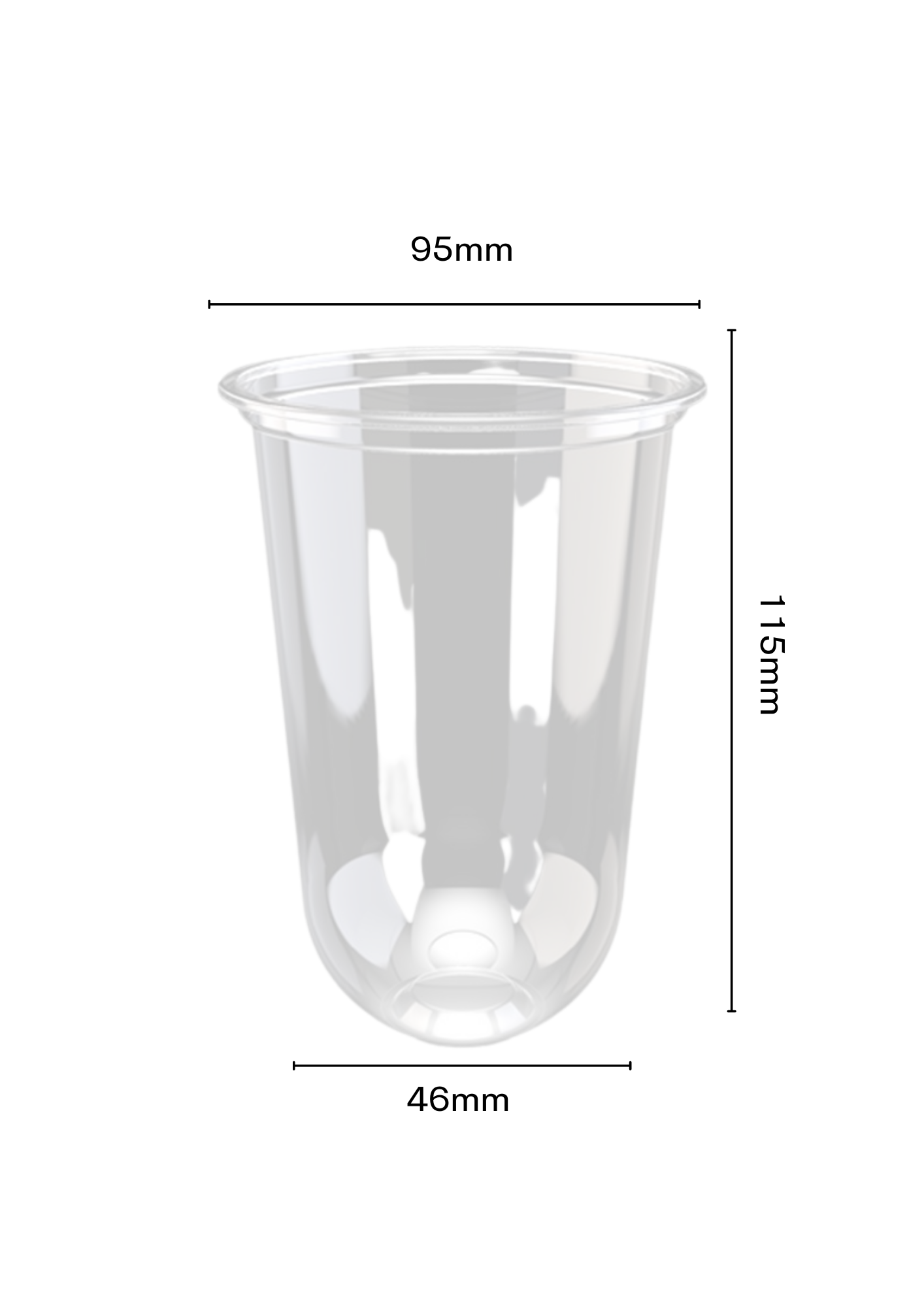 500ml Bubble Tea PP Cups
