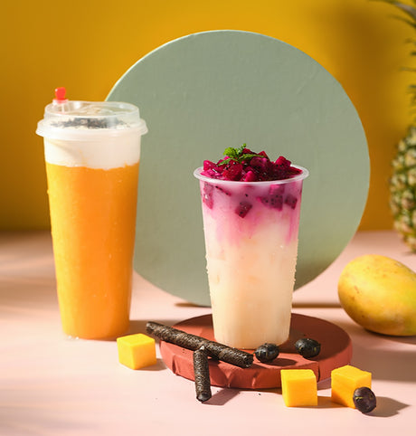 500ML Bubble Tea Hard Premium PP 90mm Cups - 500pcs