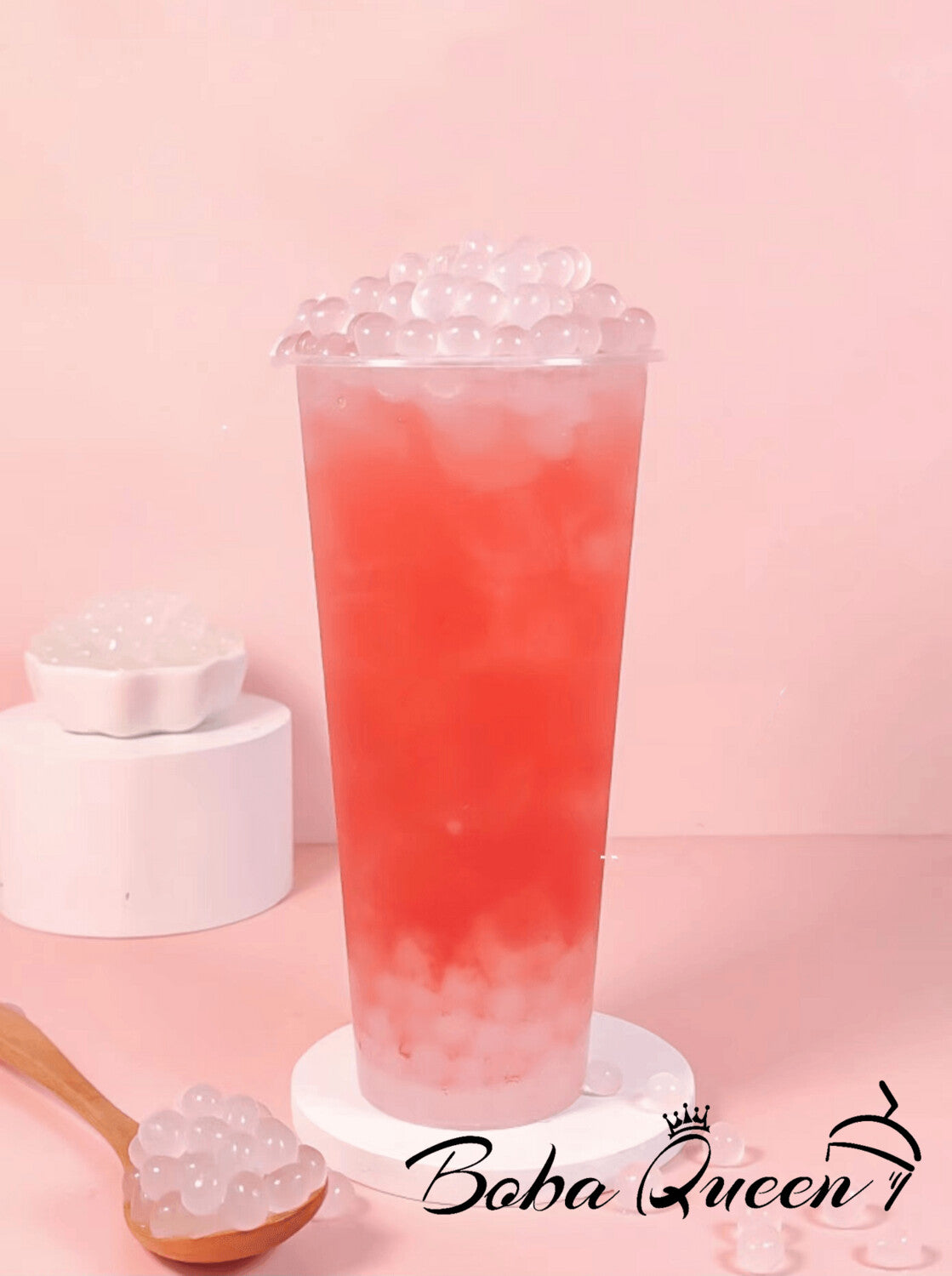 Boba Queen Lychee Popping Boba 3.2kg BOBA TEA COMPANY